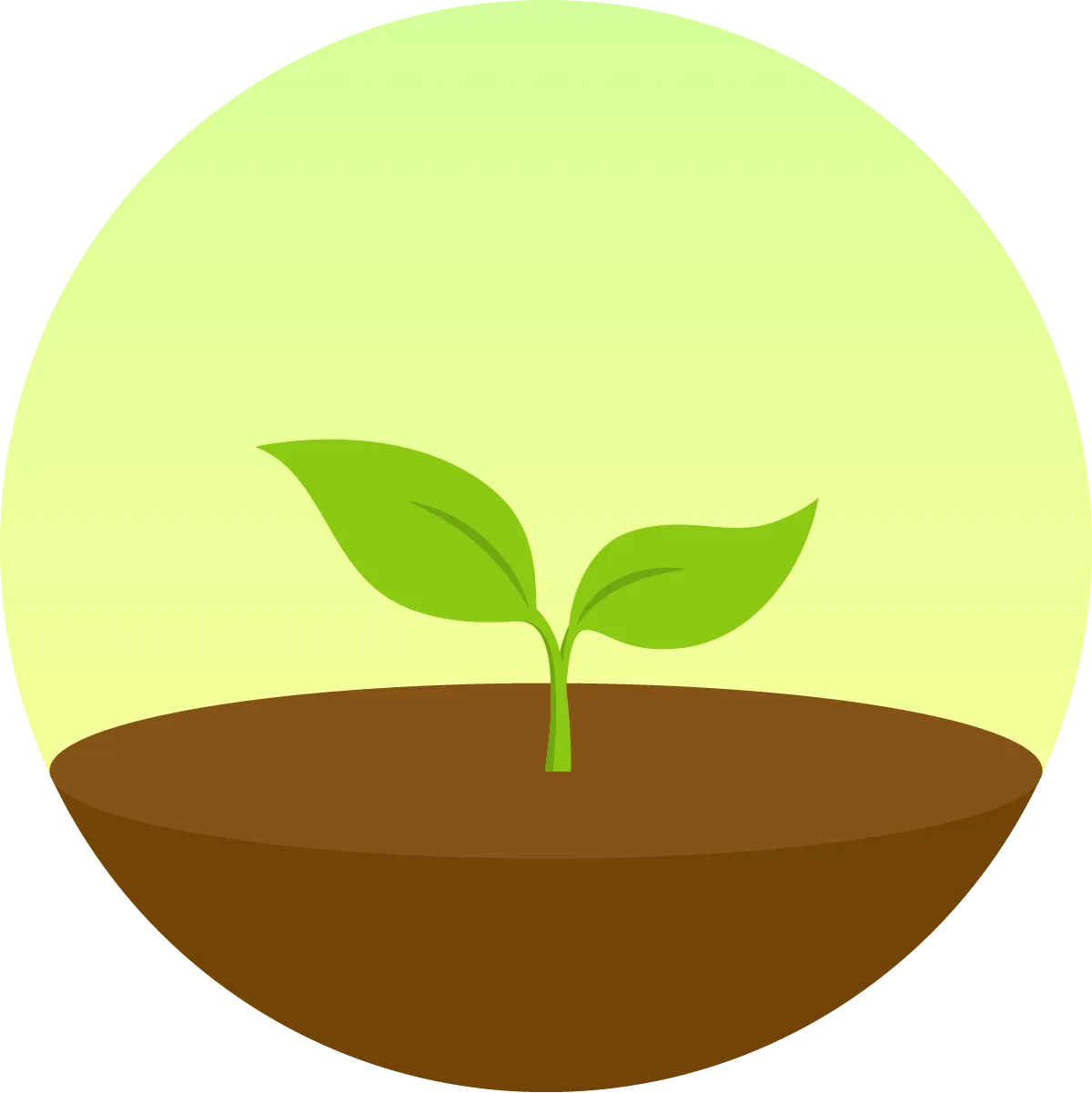 Forest app icon. A tree is germinating out of soil