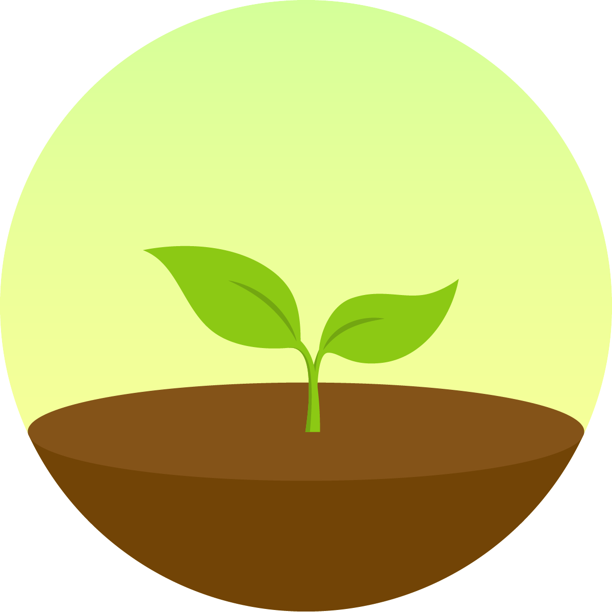 Forest app icon. A tree is germinating out of soil